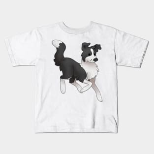 Cozy Border Collie Kids T-Shirt